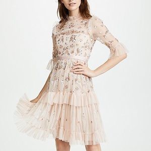 Needle & Thread Lustre Tiered Embellished Dress